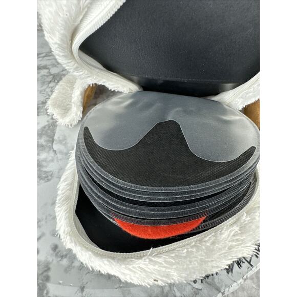 Vintage Plush White & Black Dog Head Case 24 CD DVD Holder Zipper by Head Case - Picture 9 of 11